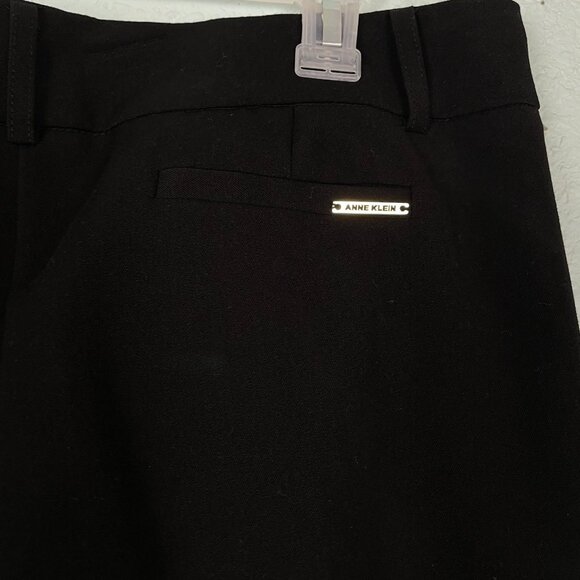 Anne Klein Black Dress Pants 14P 36" x 26" Gold Zipper Pockets - Picture 6 of 14
